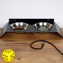 Hanah Home Pet018 Comedero para mascotas de metal negro 50 cm